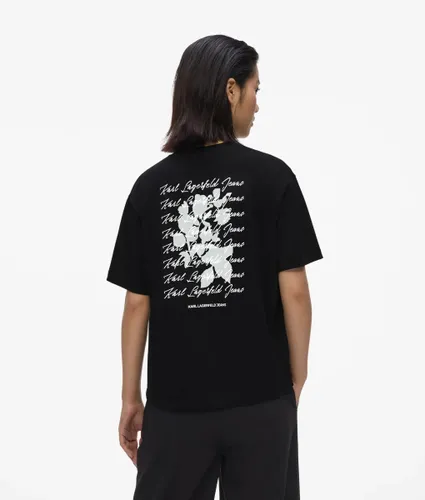 T-shirt Floqué À Fleurs, Coupe Droite, , , Taille: Xs - KL Jeans - Modalova