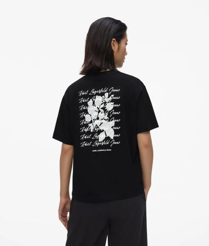 T-shirt Floqué À Fleurs, Coupe Droite, , , Taille: Xs - KL Jeans - Modalova