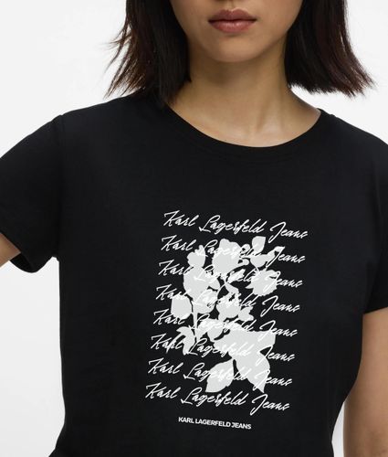 T-shirt Floqué À Fleurs À La Coupe Slim Ajustée, , , Taille: Xs - KL Jeans - Modalova