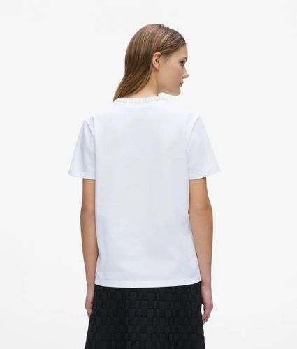 T-shirt À Col Rond Orné De Perles Fantaisie, , , Taille: Xs - Karl Lagerfeld - Modalova