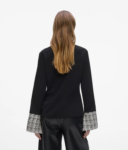 Polo À Manches Longues Avec Détails En Bouclé, , , Taille: Xs - Karl Lagerfeld - Modalova