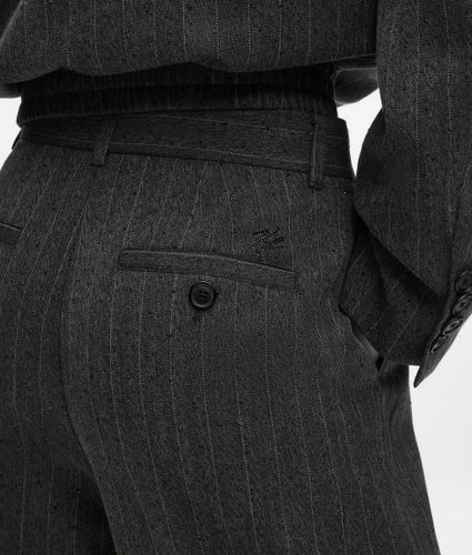 Pantalon Droit À Rayures Fines, , , Taille: 38 - Karl Lagerfeld - Modalova