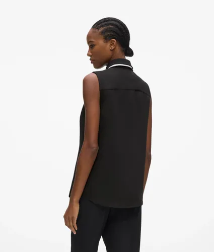 Chemisier Sans Manches Et Blanc, , , Taille: 38 - Karl Lagerfeld - Modalova