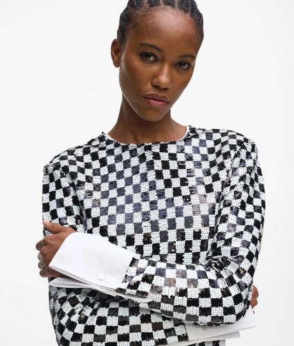 Mini Robe À Sequins Motif Damier, , /, Taille: 44 - Karl Lagerfeld - Modalova