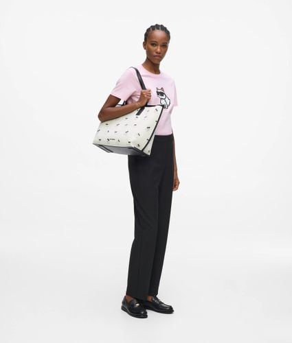 Sac En Toile Ikon Choupette Avec Liseré, , , Taille: One Size - Karl Lagerfeld - Modalova