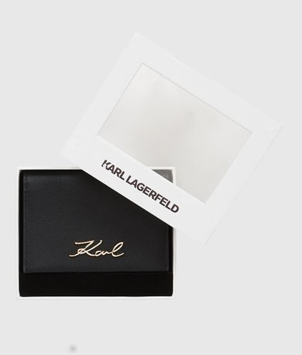 Porte-cartes K/signature À Double Rabat, , /, Taille: One Size - Karl Lagerfeld - Modalova