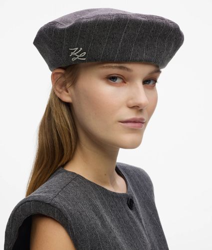 Béret K/autograph Avec Rayures Fines, , , Taille: One Size - Karl Lagerfeld - Modalova