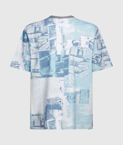 T-shirt Décontracté Cityscape, , Impression Intégrale Noire À Effet Béton, Taille: Xs - KL Jeans - Modalova
