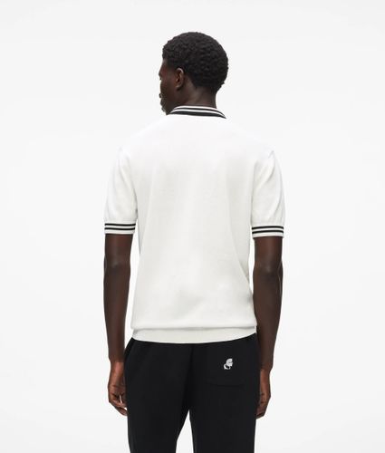 Polo Zippé En Maille Karl Dna, , , Taille: Xs - Karl Lagerfeld - Modalova