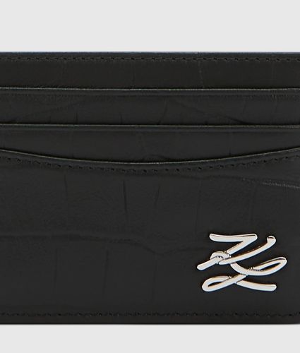 Porte-cartes En Cuir K/croc, , , Taille: One Size - Karl Lagerfeld - Modalova