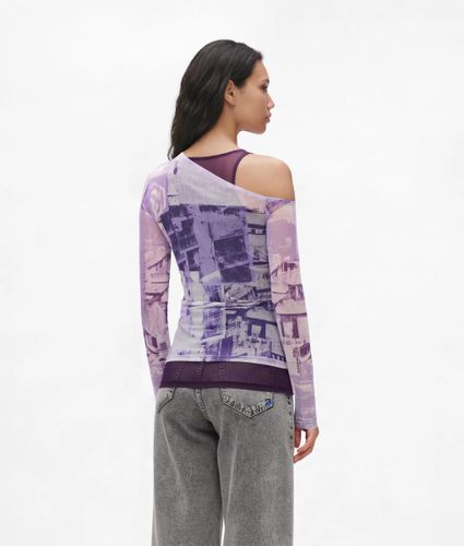 Haut En Mesh Cityscape, , Impression Intégrale À Effet Béton Superposé, Taille: Xs - KL Jeans - Modalova