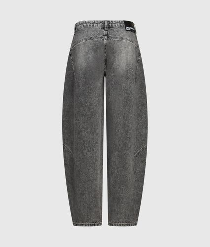 Jeans Barrel Délavé À Taille Mi-haute, , , Taille: 2732 - KL Jeans - Modalova