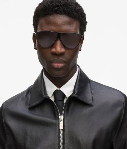 Veste Zippée En Cuir, , , Taille: 46 - Karl Lagerfeld - Modalova
