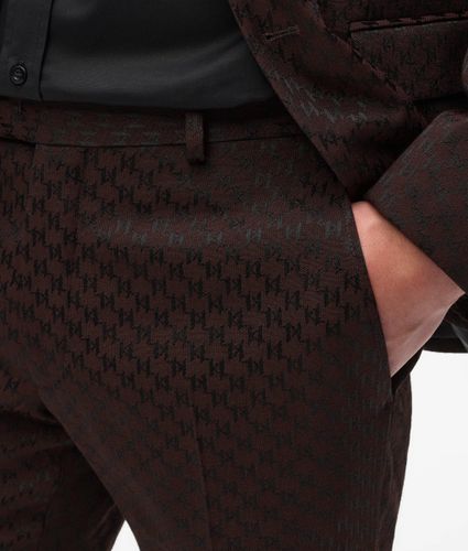Pantalon De Costume À Motif Monogram Façon All-over, , /, Taille: 46 - Karl Lagerfeld - Modalova