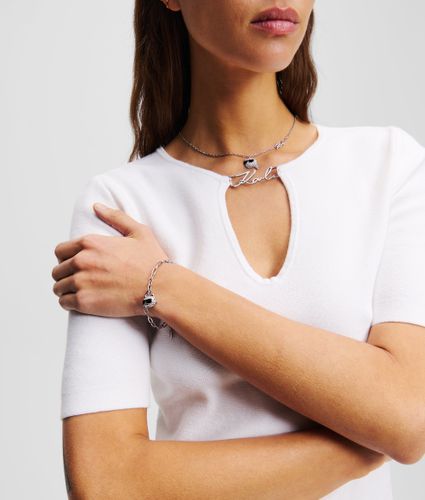 Bracelet À Breloque Choupette Pavé Ikon, , , Taille: One Size - Karl Lagerfeld - Modalova