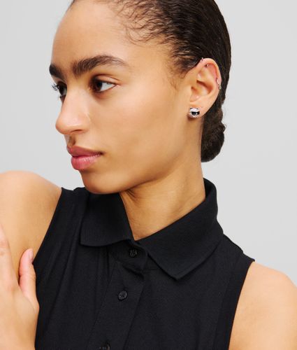 Boucles D'oreilles À Breloque Choupette Pavées Ikon, , , Taille: One Size - Karl Lagerfeld - Modalova