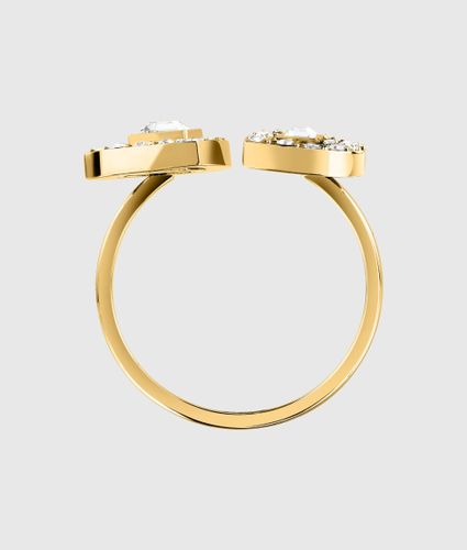 Bague Double Cœur En , , , Taille: 18 - Karl Lagerfeld - Modalova