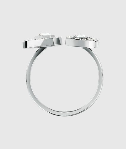 Bague Double Cœur En , , , Taille: 14 - Karl Lagerfeld - Modalova