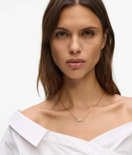 Collier Double Cœur En , , , Taille: One Size - Karl Lagerfeld - Modalova