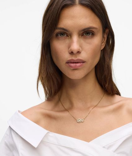 Collier Double Cœur En , , , Taille: One Size - Karl Lagerfeld - Modalova