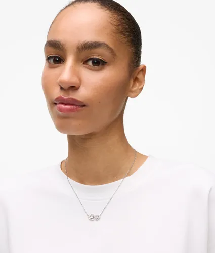 Collier Double Cœur En , , , Taille: One Size - Karl Lagerfeld - Modalova