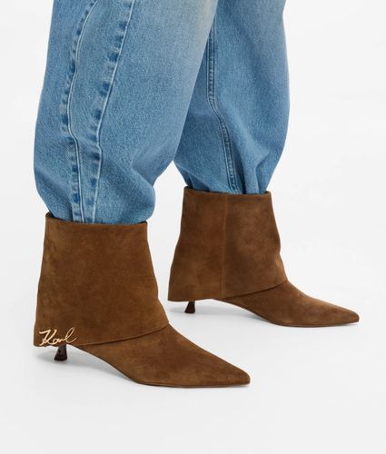 Bottes En Daim Avec Rabat Pasha, , , Taille: 36 - Karl Lagerfeld - Modalova