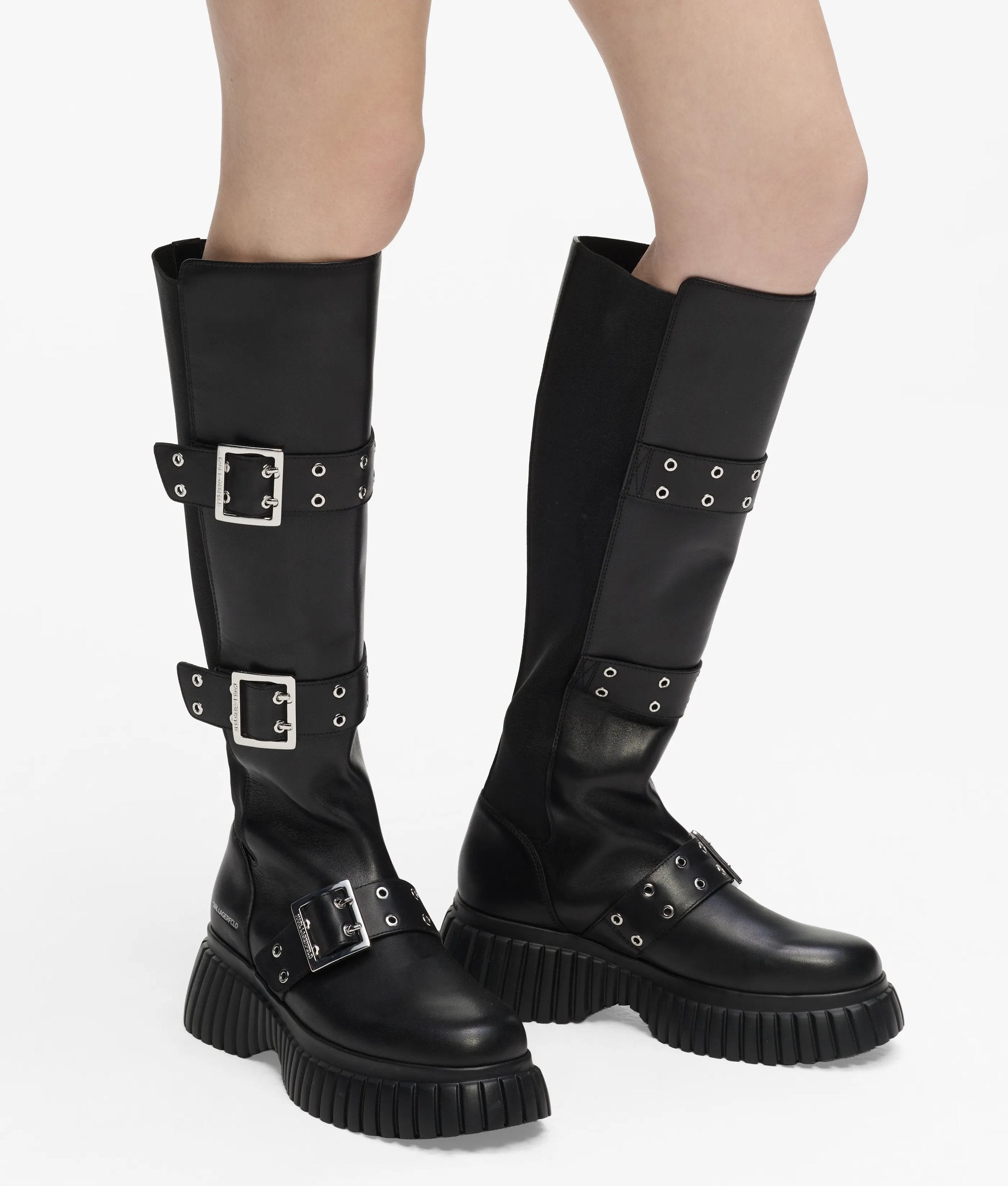 Bottes Compensées À Triple Boucle Kreeper, , /, Taille: 35 - Karl Lagerfeld - Modalova