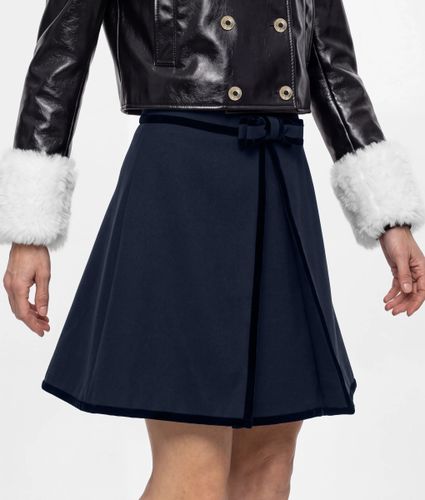Jupe Plissée Avec Détail En Velours, , , Taille: 44 - Karl Lagerfeld - Modalova