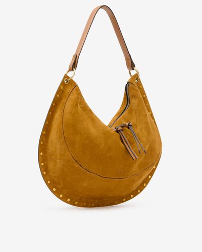 Sac Oskan Soft L En Cuir Velours - Isabel Marant - Modalova
