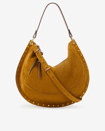 Sac Oskan Soft L En Cuir Velours - Isabel Marant - Modalova