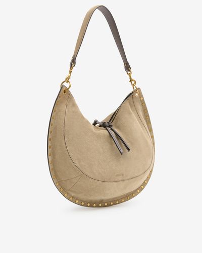 Sac Oskan Soft L En Cuir Velours - Isabel Marant - Modalova