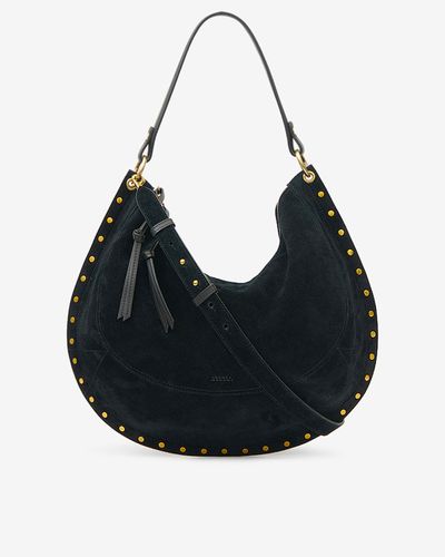 Sac Oskan Soft L En Cuir Velours - Isabel Marant - Modalova