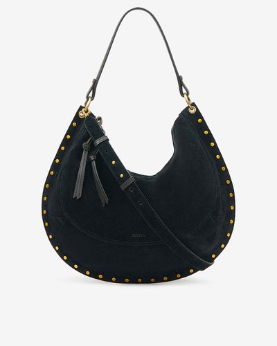 Sac Oskan Soft L En Cuir Velours - Isabel Marant - Modalova