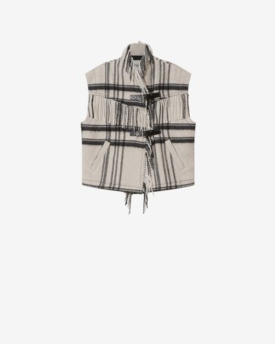 Gilet Ginesa En Laine - Écru Et - Taillet1 - Marant Étoile - Modalova