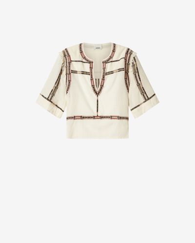 Top Fiosa En Soie - Écru - Taille38 - Collection Été - Nouvelle Collection Capsule La Riviera - Isabel Marant - Modalova