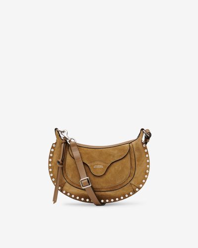 Sac Moon Pocket En Cuir Velours - Isabel Marant - Modalova