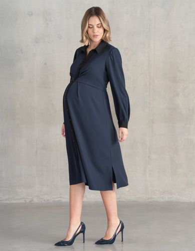 Robe chemise de grossesse et d'allaitement taille plissée - Seraphine - Modalova
