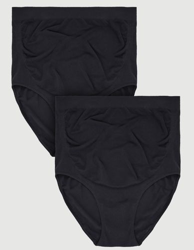 Lot de 2 Culotte maternité taille haute en bambou - Noir - Seraphine - Modalova