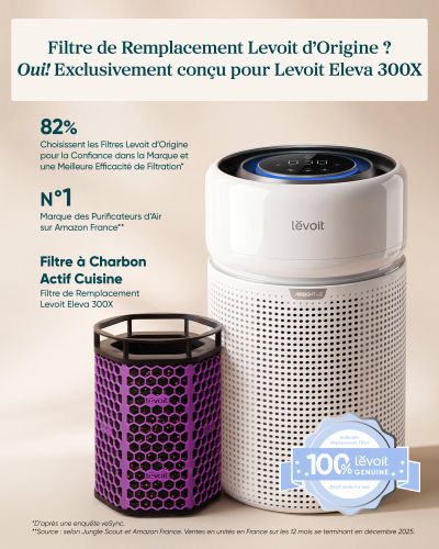 Levoit Filtre Charbon Actif Eleva 300X – Fumée & Cuisine - Levoit FR - Modalova