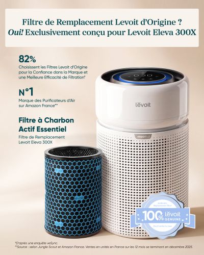 Levoit Filtre Charbon Actif Eleva 300X – Essentiel - Levoit FR - Modalova