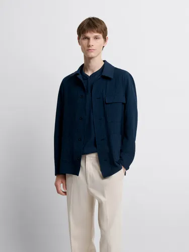 Veste regular col chemise en seersucker - Devred - Modalova