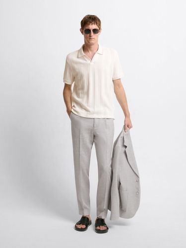 Pantalon de costume slim en coton lin - Devred - Modalova