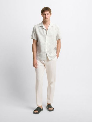 Chino à pinces en coton lin - Devred - Modalova