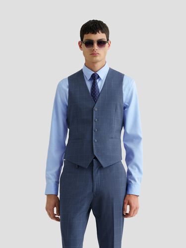 Gilet de costume bistretch à carreaux - Devred - Modalova