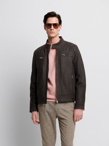 Blouson en cuir col montant - Devred - Modalova