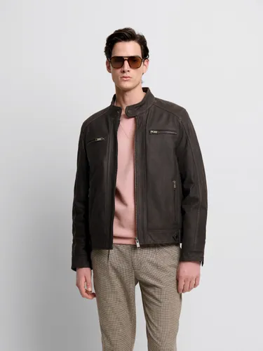 Blouson en cuir col montant - Devred - Modalova