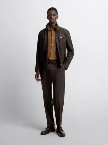 Blouson en cuir col montant - Devred - Modalova
