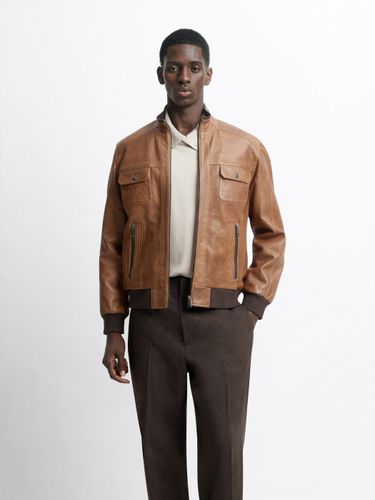 Blouson en cuir col montant - Devred - Modalova