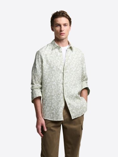 Chemise slim fleurie en lin - Devred - Modalova