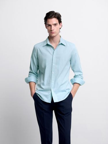 Chemise slim en coton chiné - Devred - Modalova